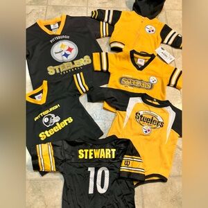 1990s Pittsburgh Steelers Baby And Toddler Clothing NFL Lot Excellent Condition